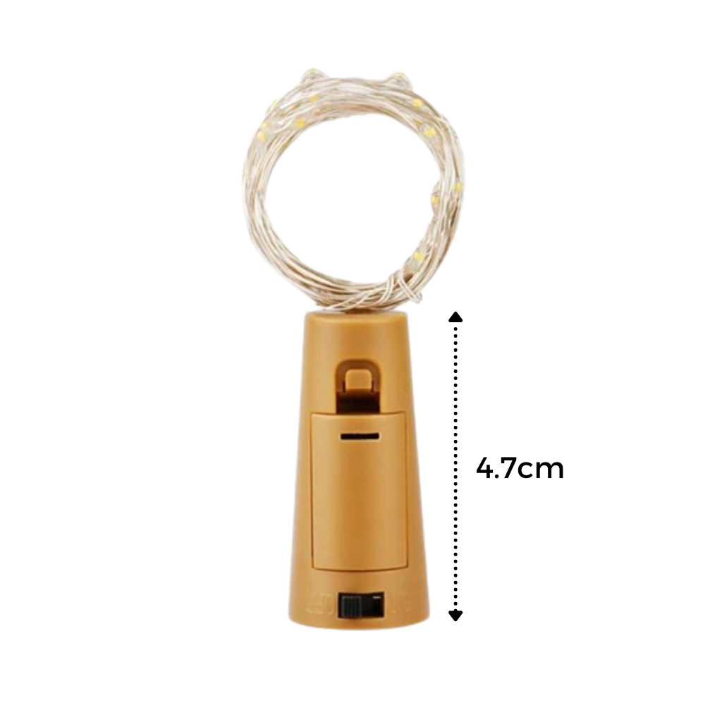 Bottle string LED light with cork (pack of 3) - Ozerty
