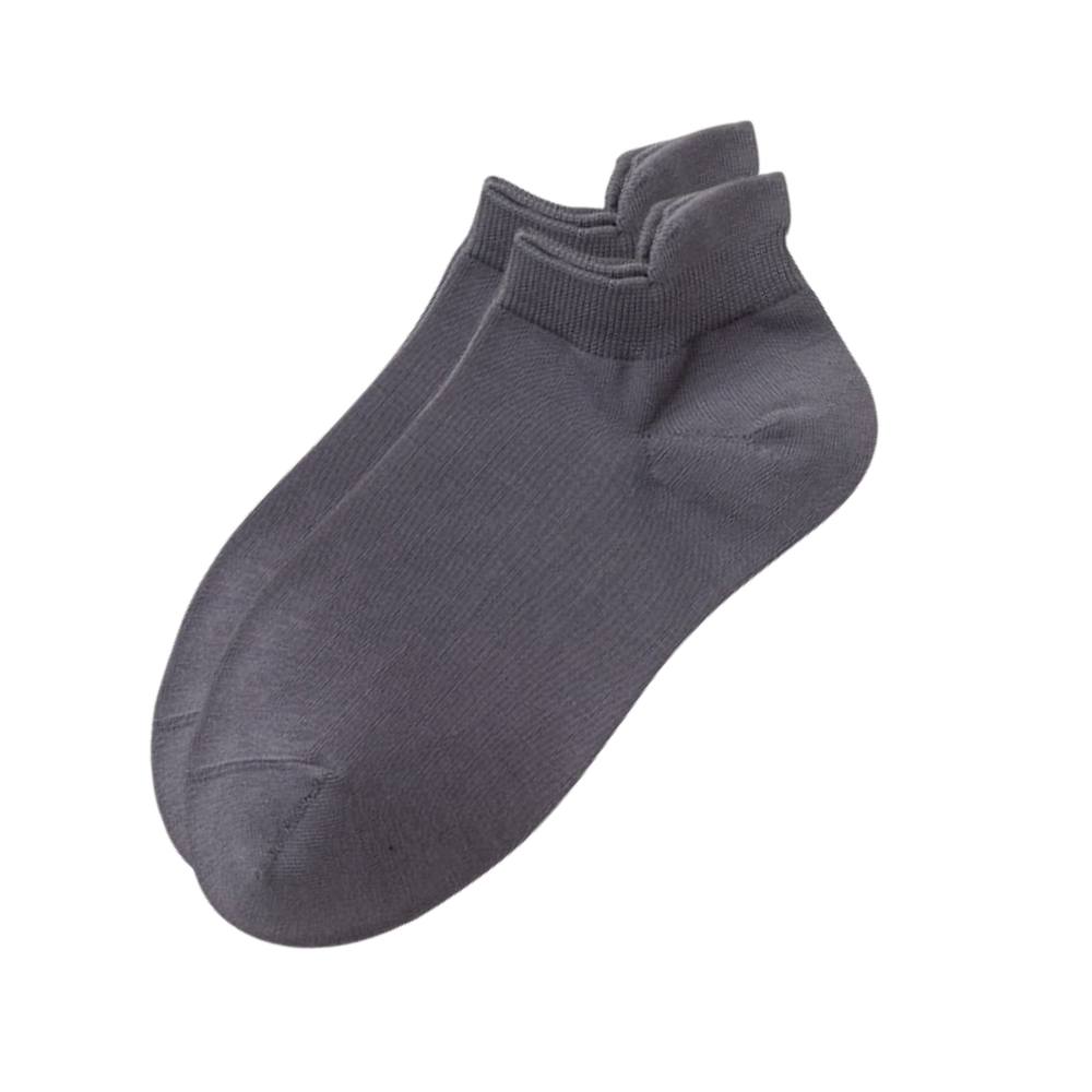 Breathable Moisture Wicking Men Ankle Socks -Dark Grey - Ozerty
