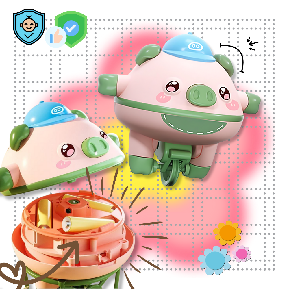 Cutesy Tightrope Piggy Toy - Ozerty