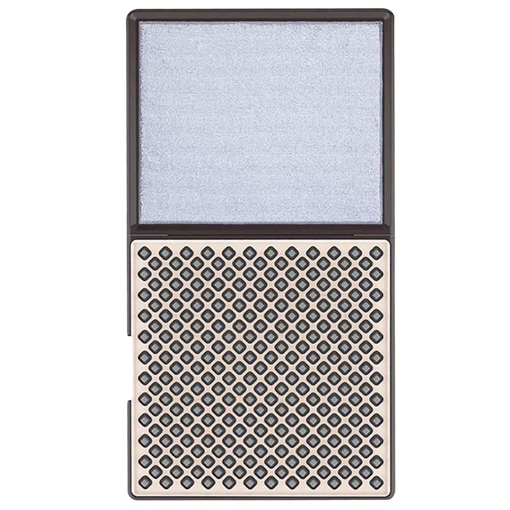 Dual Cleaning Zones Sanitizing Door Mat -Brown - Ozerty