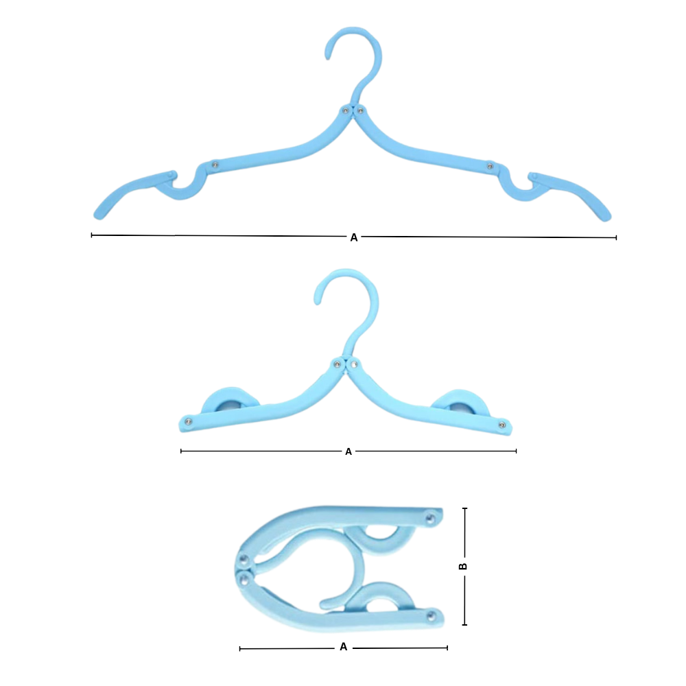 Dual-Size Foldable Clothes Hangers - Ozerty