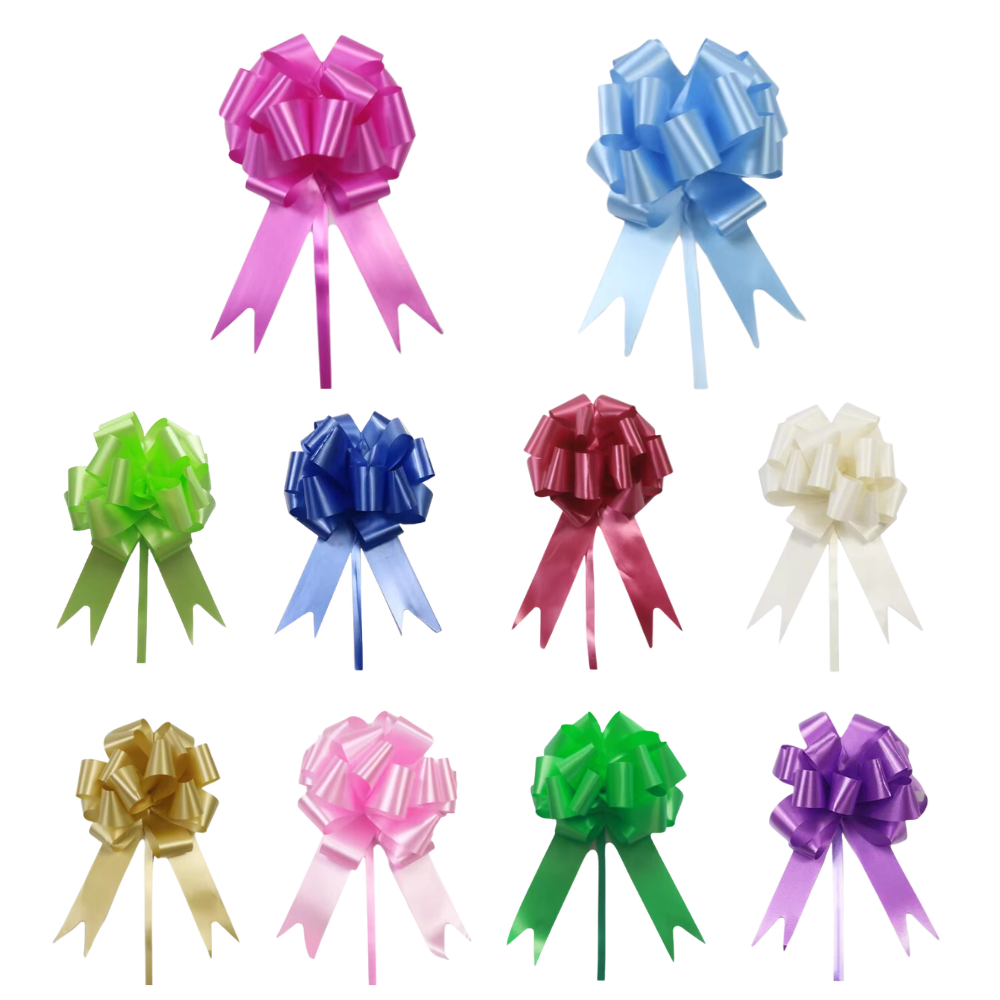 Festive Easy Assembly Ribbon Bows -10 Pcs Ribbon Bows - Ozerty