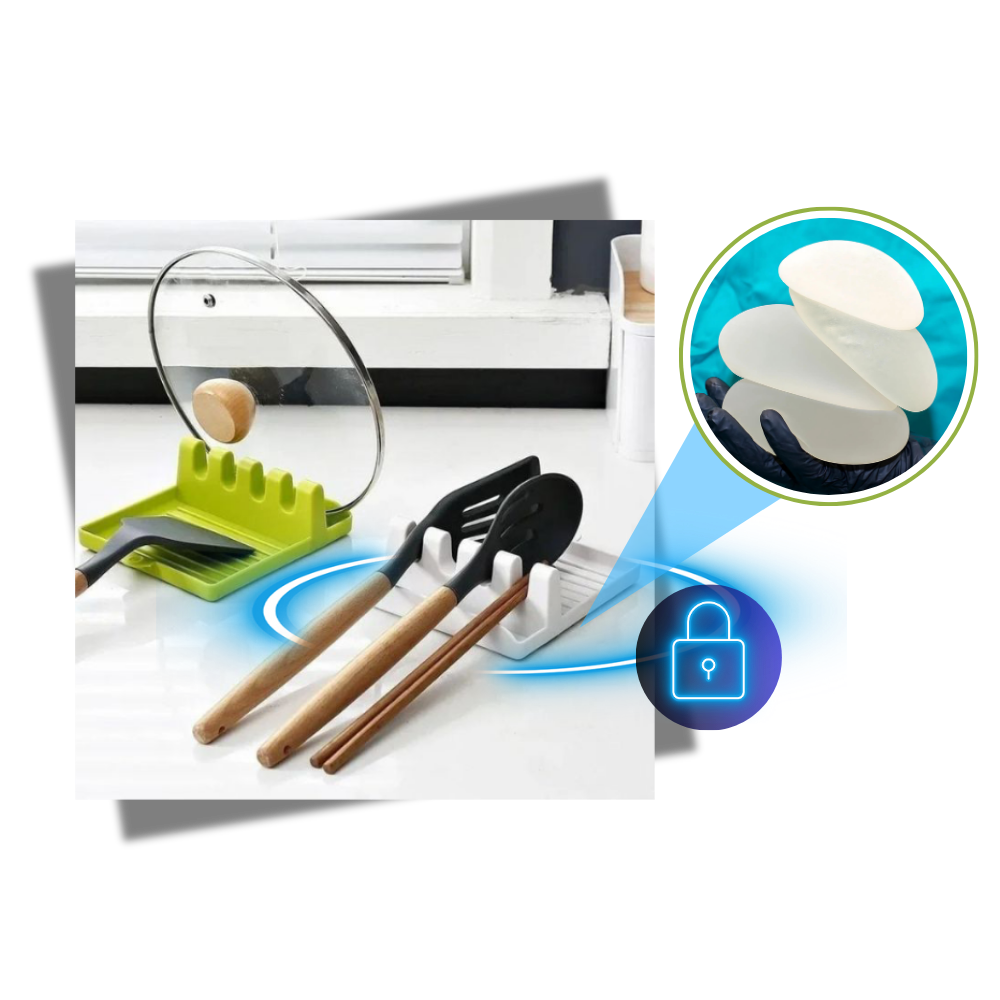 Four-Slot Non Slip Spatula Rack - Ozerty