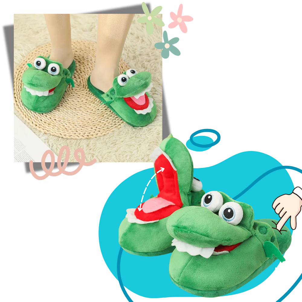 Fun Cozy Crocodile Slippers - Ozerty