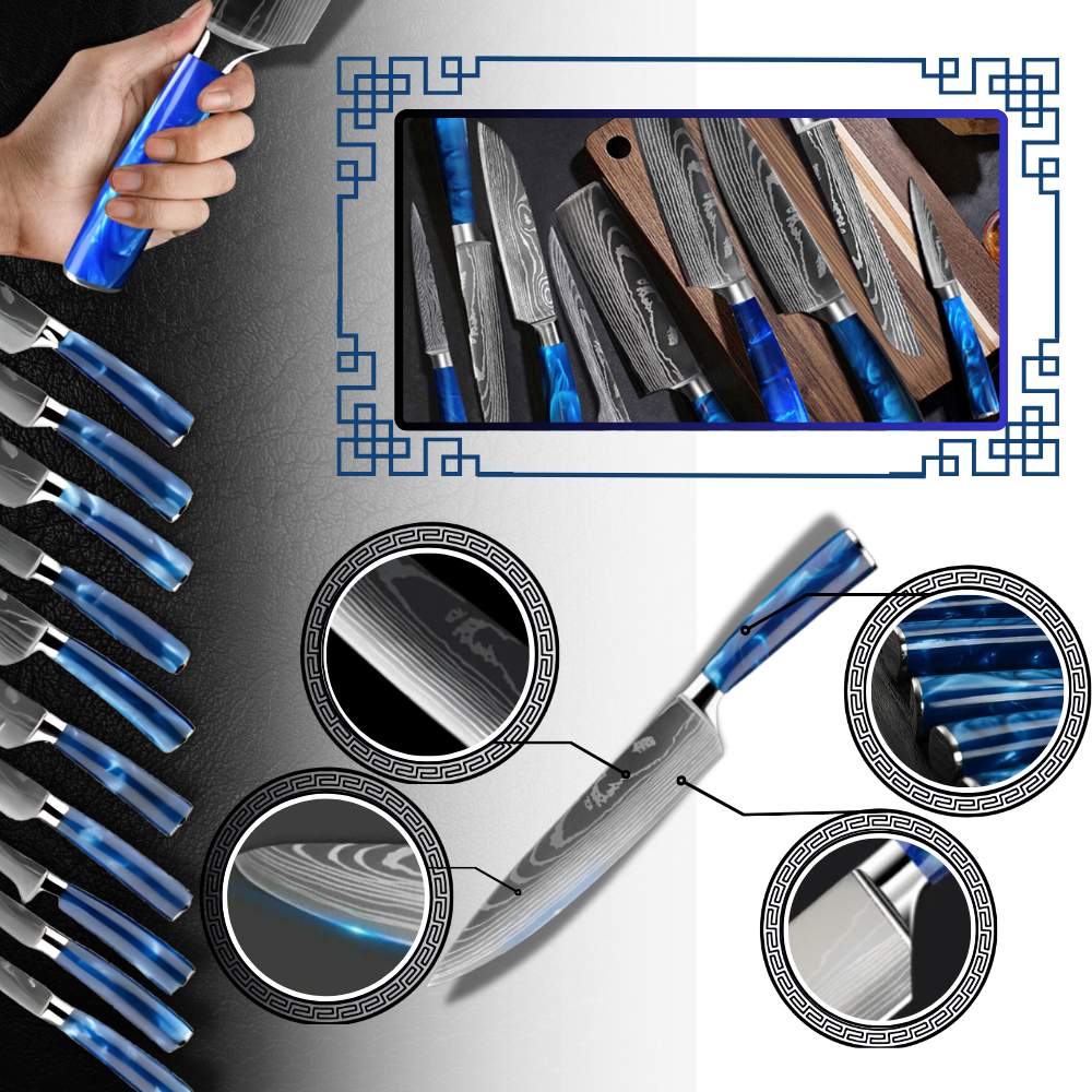 Ocean Blue Japanese Knives - Ozerty