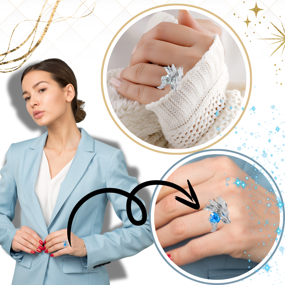 Unique Handmade Silver Dragon Ring - Ozerty