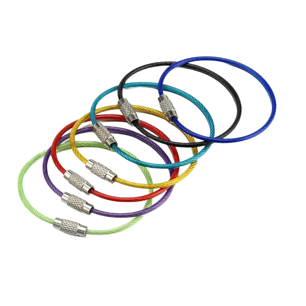 Pack of Flexible Wire Keychains