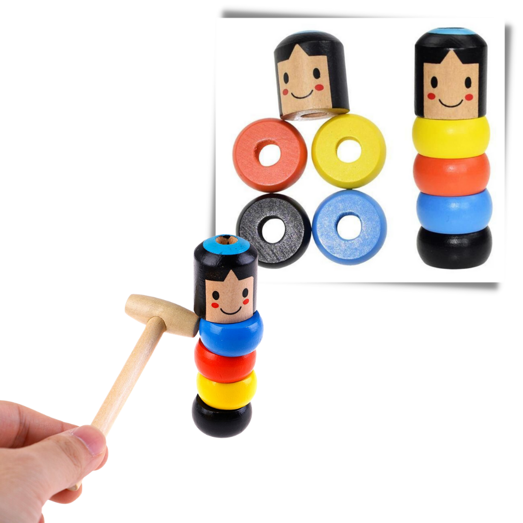 Magic Unbreakable Wooden Man Toy