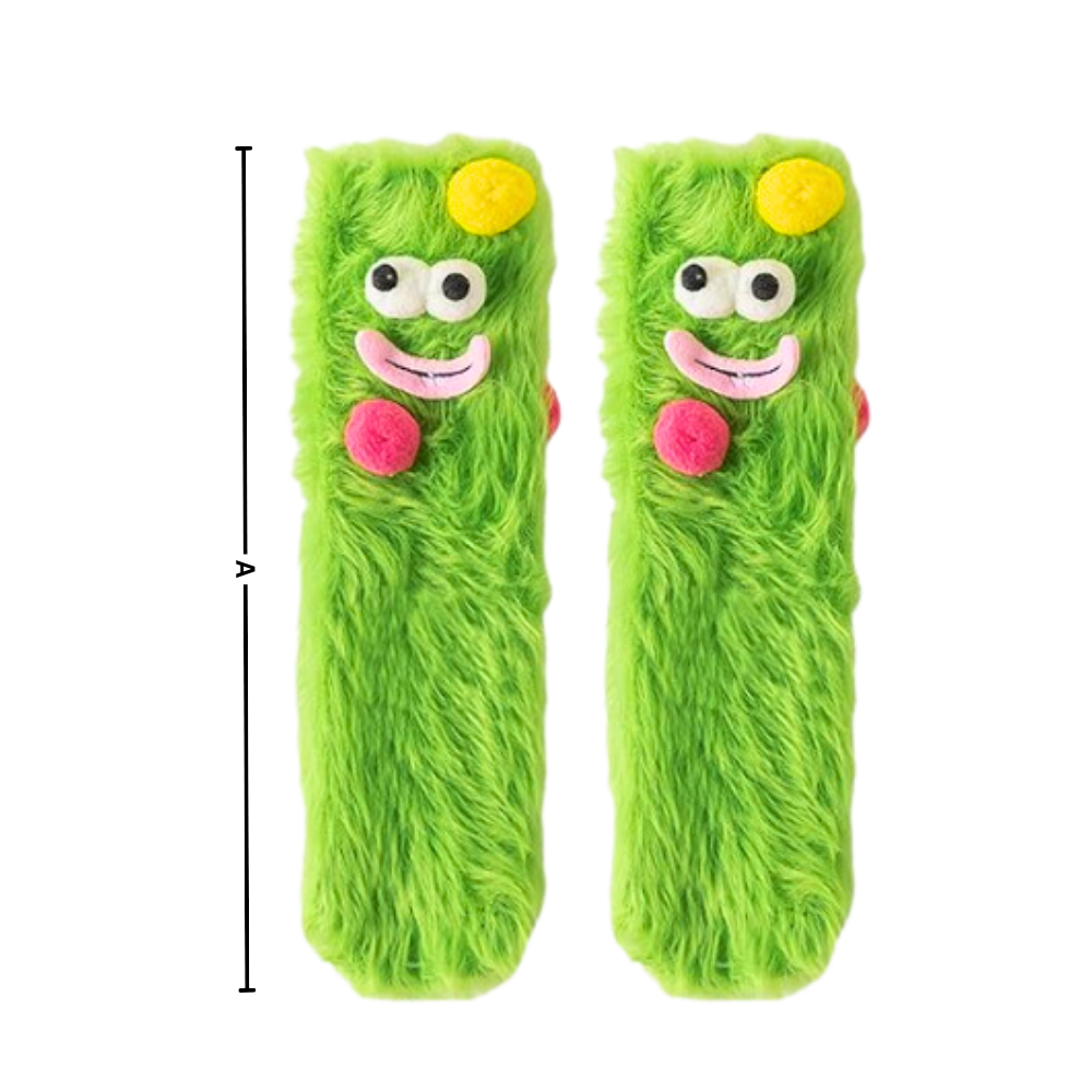 Coral Velvet Funky Socks  - Ozerty