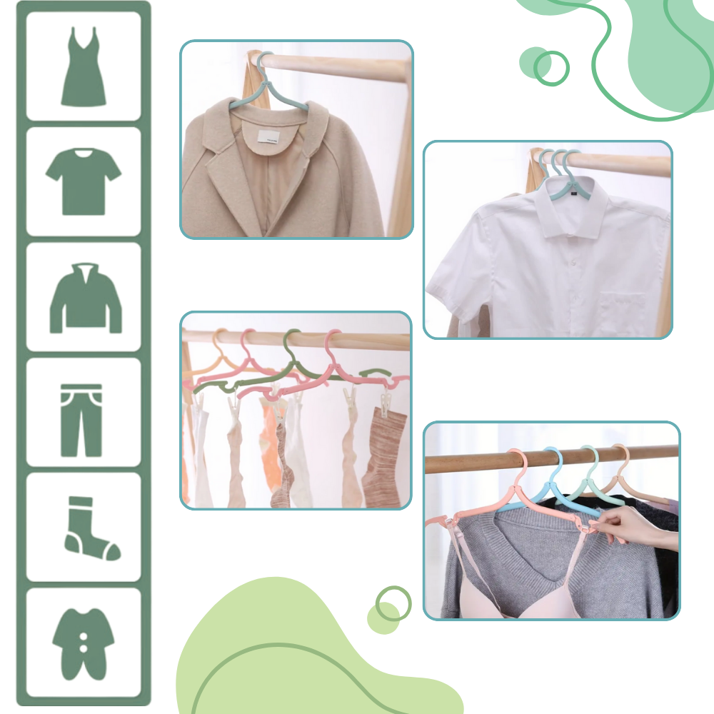 Dual-Size Foldable Clothes Hangers - Ozerty