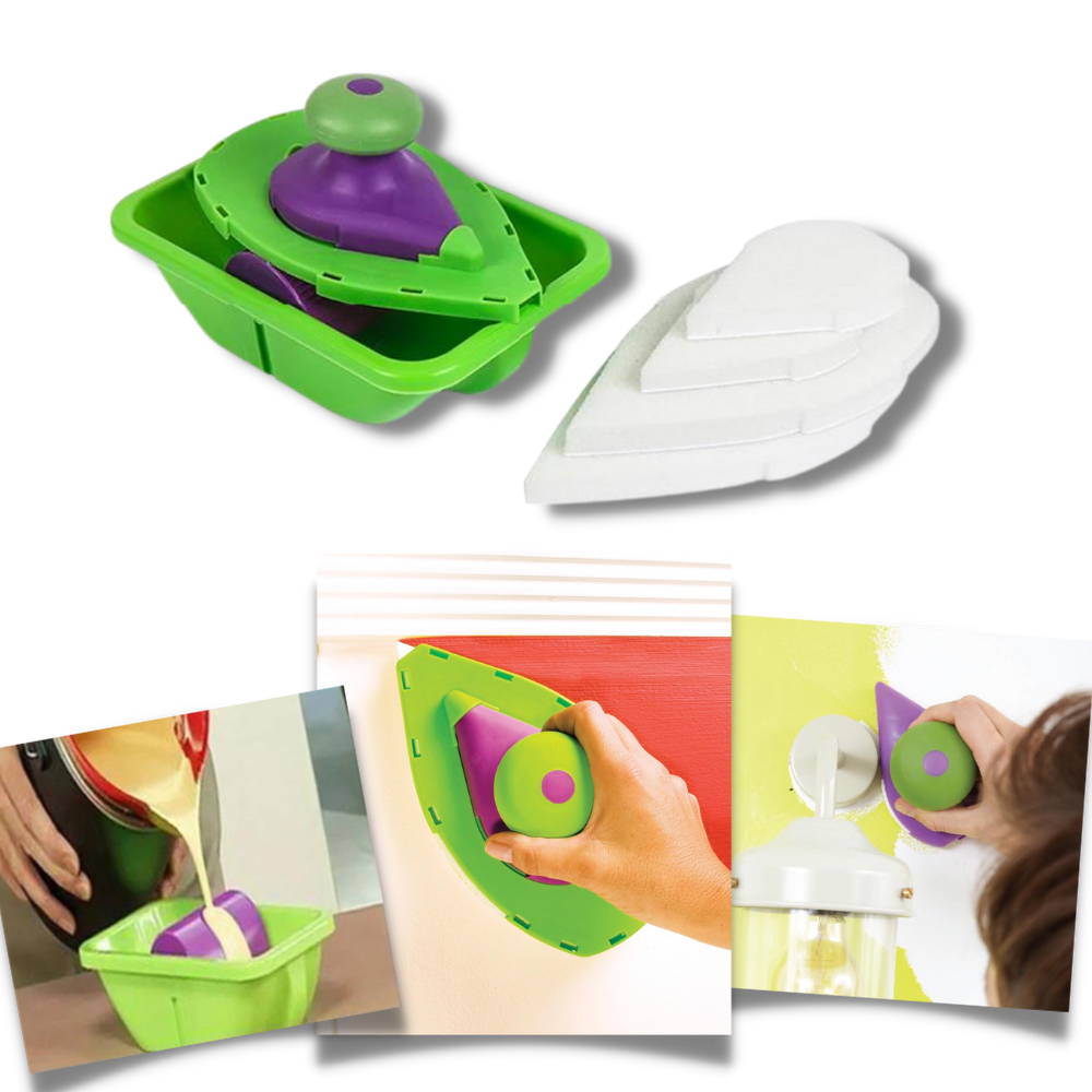 Paint Edger Set 4pcs Sponge Point and Decorative  - Ozerty